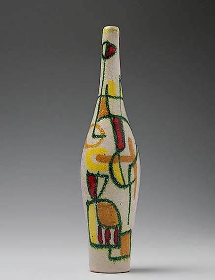 guido-gambone-italy-narrow-vase Mid Century Guido Gambone-italy-narrow-vase