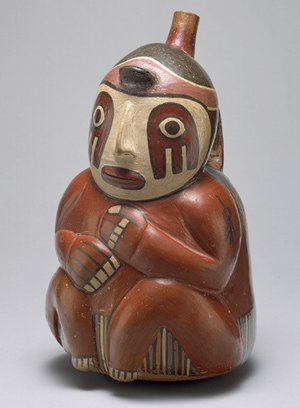 nazca-pottery-figurine-squatting nazca pottery figurine