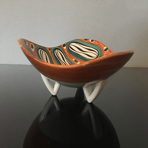 hand-painted-MCM-Polish-porcelain hand-painted-MCM-Polish-porcelain