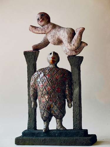 roger-capron-ceramic sculpture harlequin-roger-capron ceramic scuulpture