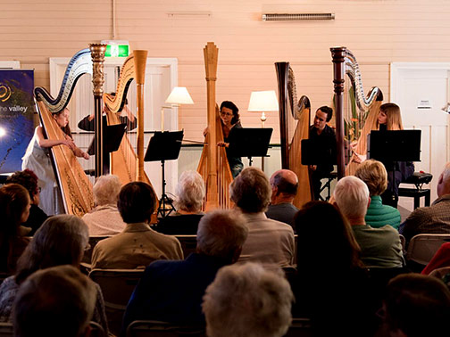 Harp-concert-Kangaroo-Valley Harp-quintet orchestra-Kangaroo-Valley
