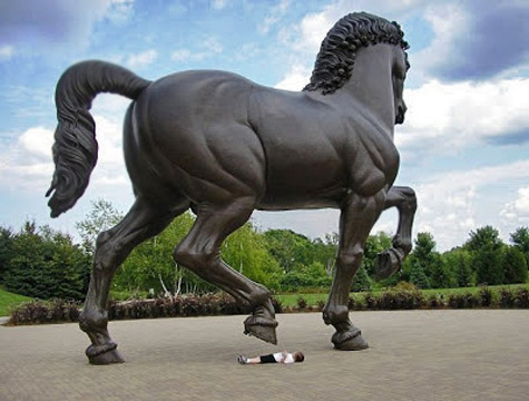 DaVinci-replica-horse-sculpture The-American-Horse-(August-2010,-Meijer-Gardens-&-Sculpture-Park,