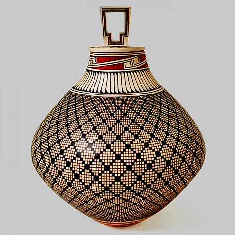 lidded-vessel-hector-gallegos-475x475 Hector Gallegos Extraordinary Museum Olla