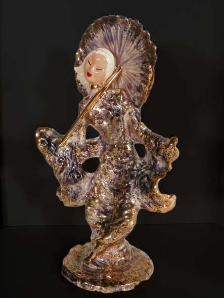 Geisha-figurine-Hedi-Schoop Hedi-Schoop-Woman-Vase-Iridescent-Glaze-Geisha-Girl