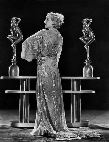 Helen-Twelvetrees-by-Ernest-A.-Bachrach Helen-Twelvetrees posing with to art deco figure sculptures