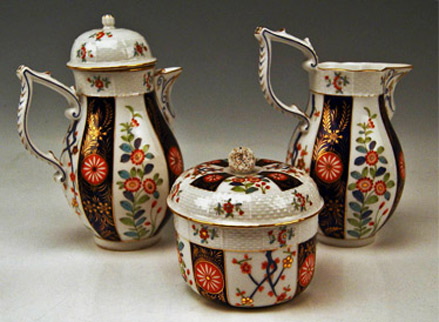 Herend-Rare-Coffee-Set-Austria Herend-Rare-Coffee-Set-for-Six-Persons-with-Chinoiserie-Flower-Decor--1890's-City-Antik-Austria