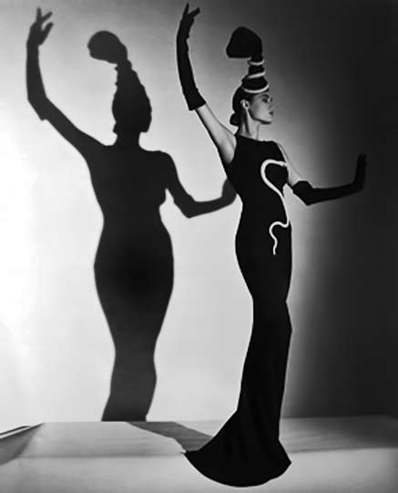 Channel-dress-photo-Horst Horst_photo and Yasmin-in-a-Chanel-Evening-Dress,-British-VOGUE,-London,-1986