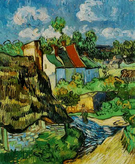 house-in-auvers-van-gogh-475x578 Houses-in-Auvers-1890 Vincent Van Gogh