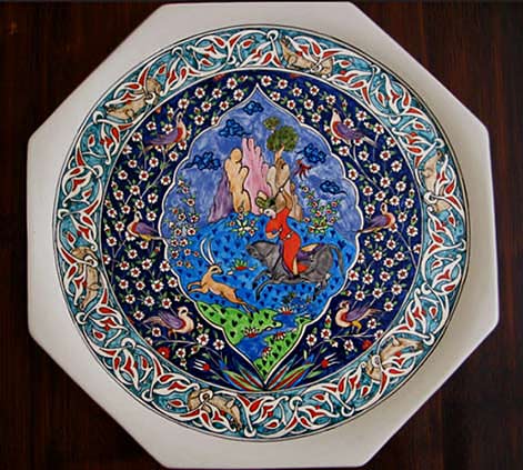 field-hunting-scene-plate-danielle-adjoubel hunting-in-the-fields-by-danielle-adjoubel