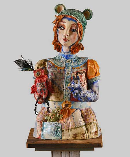 Dreama-Kattenbraker-sculpture i-become-what-i-love Dreama Kattenbraker sculpture bust mixed media