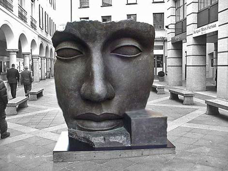 igor_mitoraj-sculpture igor_mitoraj_ street sculpture of a large face