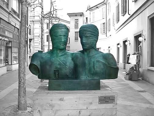 igor_mitoraj-street-sculpture igor_mitoraj_21 twin sculpture busts
