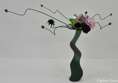 Ikebana-exhibition-of-the-Ikenobo-school,-Kyoto