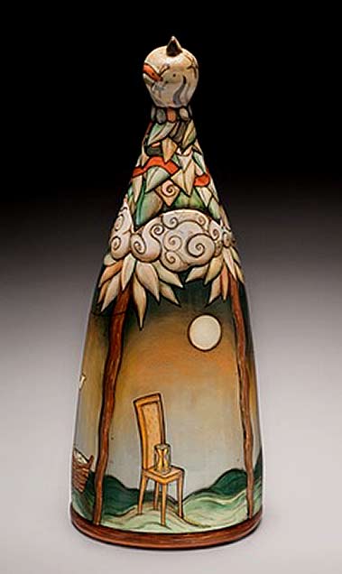 Il-mio-dilemma-quotidiano,-Terri-Kern Terri-Kern ceramic bottle