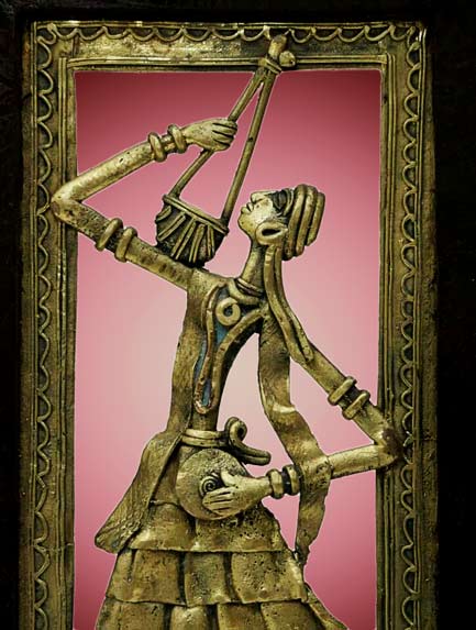 Indian-Dhokra-wall-panel Indian-Dhokra-wall-art from Brass, Nickel and Zinc