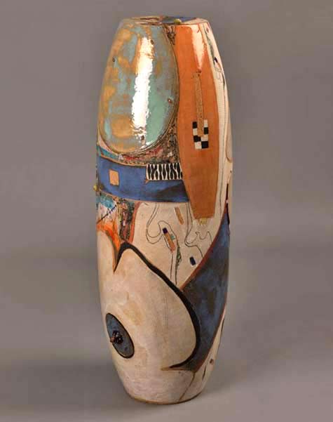 christof-ines-vase Ines-Hassenberg-(Germany) cylinder ovoid vase