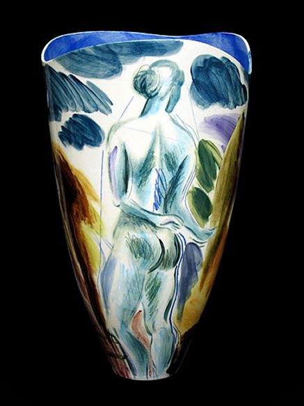 Ingrid_Saag-2011-vase Ingrid Saag -- The Three Graces - nude females in the garden