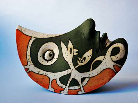 Inna-Olshansky-ceramic-art Inna Olshansky abstract head sculpture
