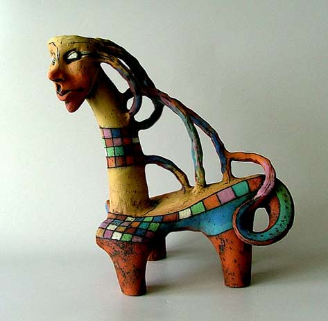 Inna-Olshansky--Israeli-sculptor-ceramic-artist--painter Ceramic animnal - Inna Olshansky