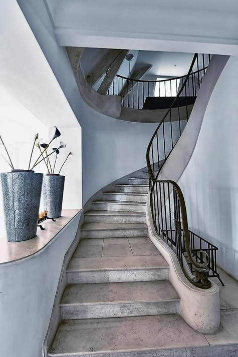 Chateau-de-Buno-stairway Interiors-Chateau-de-Buno