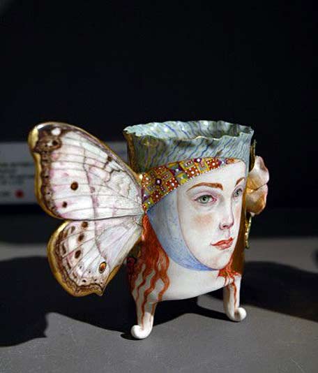 Irina-Zaytceva-porcelain-art Irina-Zaytceva Mother of Pearl Butterfly