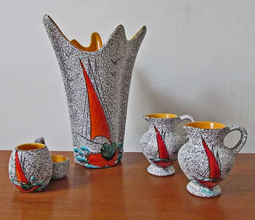 Italian-Vintage-yacht-motif-ceramic-set Italian-Vintage-yacht-motif-ceramic-set