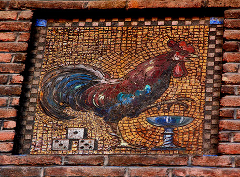 mosaic-rooster-rome-italy-475x351 Italy---Roma,-quartiere-(borough)-Coppedé