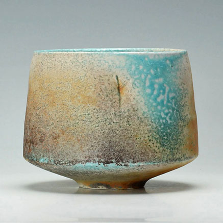 Jack-Doherty -bowl Jack Doherty soda fired porcelain bowl in turquoise and brown