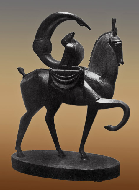 Jacques_Lipchitz-cubist-sculpture Jacques_Lipchitz,_1914,_Acrobat_on_Horseback_(Acrobate_à_cheval)