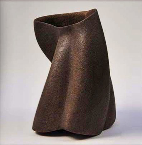 James-Oughtibridge-Chocolate-Brown-Vase James-Oughtibridge-Chocolate-Brown-creased Vase