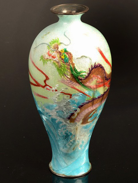clouisonne-dragon-vase-477x631 Japanese-c.1860-Foilwork-Cloisonne-Vase