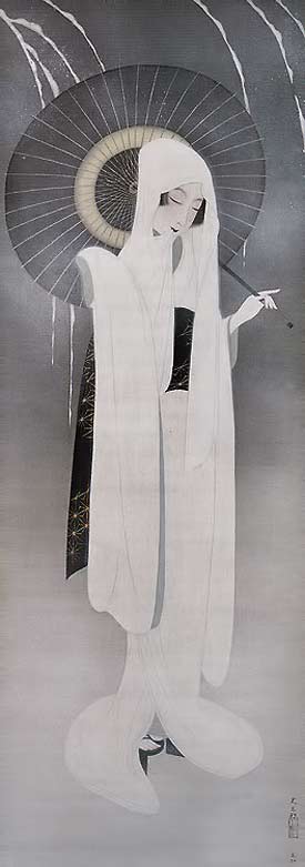 Nakamura-Daizaburo-japanese-artist Japanese-print - 1920-25 'Heron Maiden' - Nakamura Daizaburo