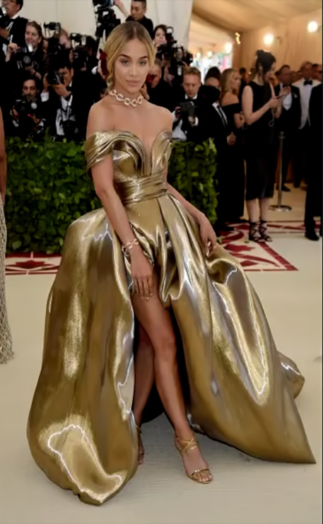 Jasmine-Sanders-in-H&M- Jasmine Sanders in H&M attends The Metropolitan Museum of Art's-Costume Institute benefit