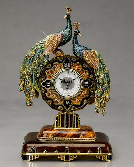 Jay-Strongwater-13inch-Peacock-clock-created-for-the-100th-Anniversary-of-Neiman-Marcus Jay-Strongwater-13inch-Peacock-clock