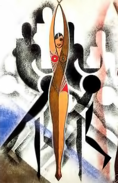 jazz-age-cubism-art-392x605 Jazz-age-cubist josephine baker poster