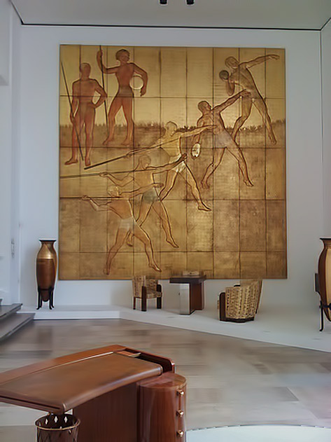 large-wall-panel-jean-dunand-473x631 Jean-Dunand---Les-sports giant wall panel featuring sporting figures