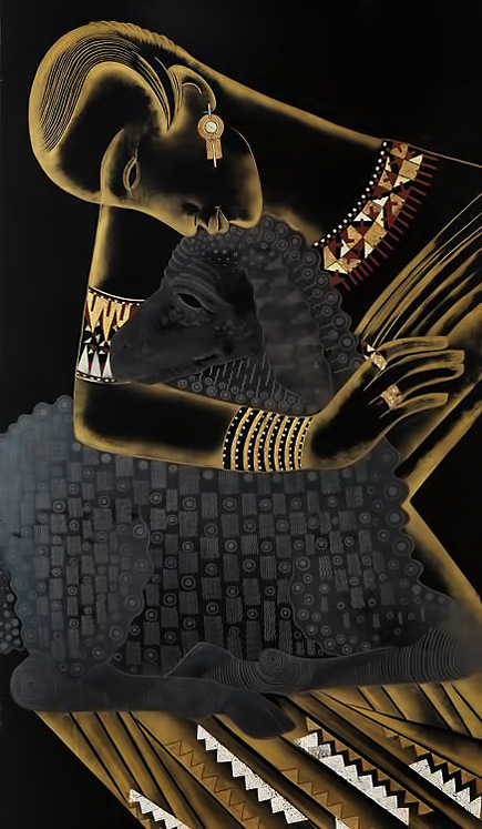 jazz-age-panel-jean-dunand-435x747 Jean Dunand---Psyché, for Madame Agnès, Paris,-1926