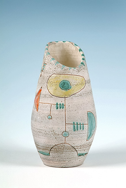 vase-jean-rivier Jean-RIVIER ceramique 1900 modernist vase with abstract motif