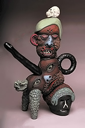 jim-budde-pottery Jim-Budde---teapot with three faces