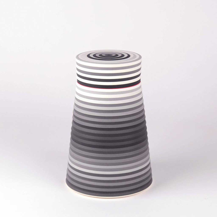 Jin-Eui-Kim ceramic sculpture Jin-Eui-Kim horizontal striped ceramic sculpture