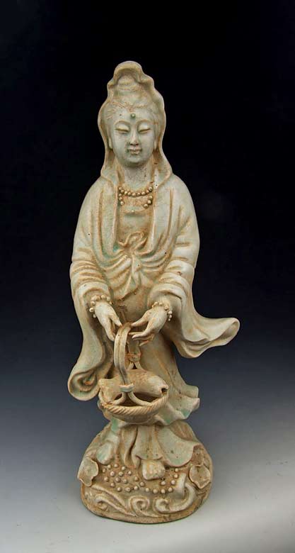 Song-Dynasty-Kuan-Yin-sculpture-figure Jingdezhen-Kiln-Qingbai-Glaze-Porcelain-Kuanyin-Buddha-1-Song-Dynasty