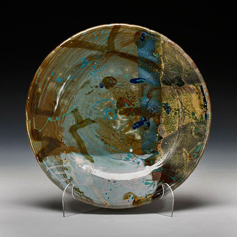 John-Glick-art-platter John-Glick medium platter 13 inches diameter Schaller Gallery