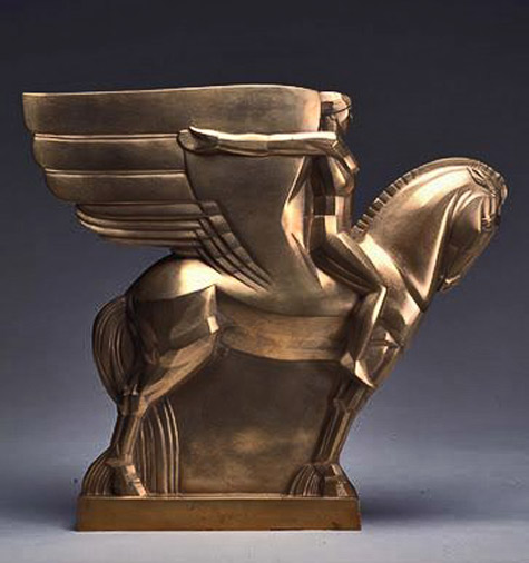 John-Storrs-Winged-Horse - John Storrs (1885–1956) Study for a Monument to Walt Whitman, ...-1919–1920-Bronze
