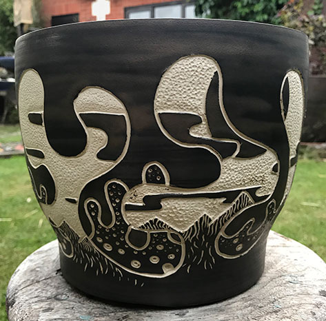 Jon-Danson ceramic vessel Jon Danson -- ceramic vessel