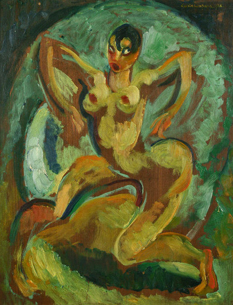 Emile-Compard,-painting-Josephine-Baker Josephine-Baker,-a-French-Art-Deco-Period-Painting-by-Emile-Compard,-1926