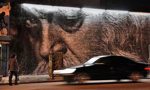 street-artist-JR JR-French--street mural