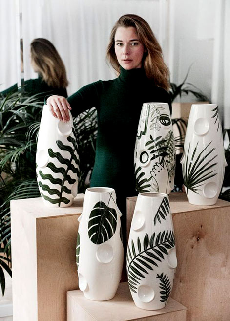 JUNGLE-is-the-name-of-new,-limited-edition-of-hand-painted-ceramic-vases-made-by-recognized-Polish-illustrator-and-designer-Malwina-Konopacka JUNGLE is the name of new, limited edition of hand-painted ceramic vases made by recognized Polish illustrator and designer Malwina Konopacka.