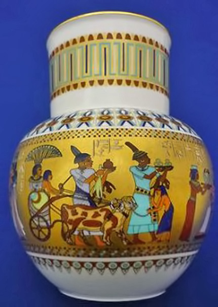 TUTENCHAMUN-Vase-Kaiser Kaiser-Germany-Porcelain-THEBEN-Series-TUTENCHAMUN-Vase