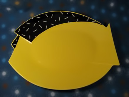 Kato-Koge-art-deco-plate Kato-Kogei-for-Fujimori-Deco-Yellow-Black-Dinner-plate