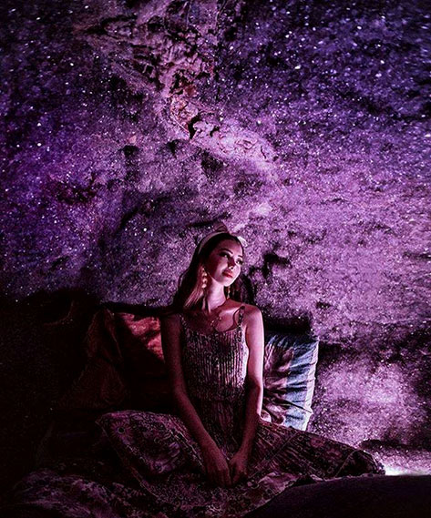 Enchanted-Amythest-cave Keep-Your-Eyes-On-The-Stars,-And-Your-Feet-On-The-Ground